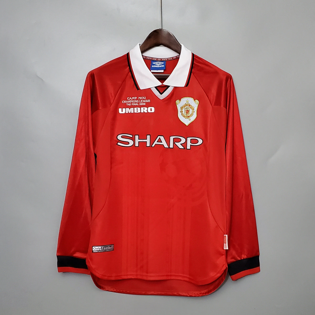 Camisa Manga Longa Manchester United 1999 - Vermelho | Futmantos