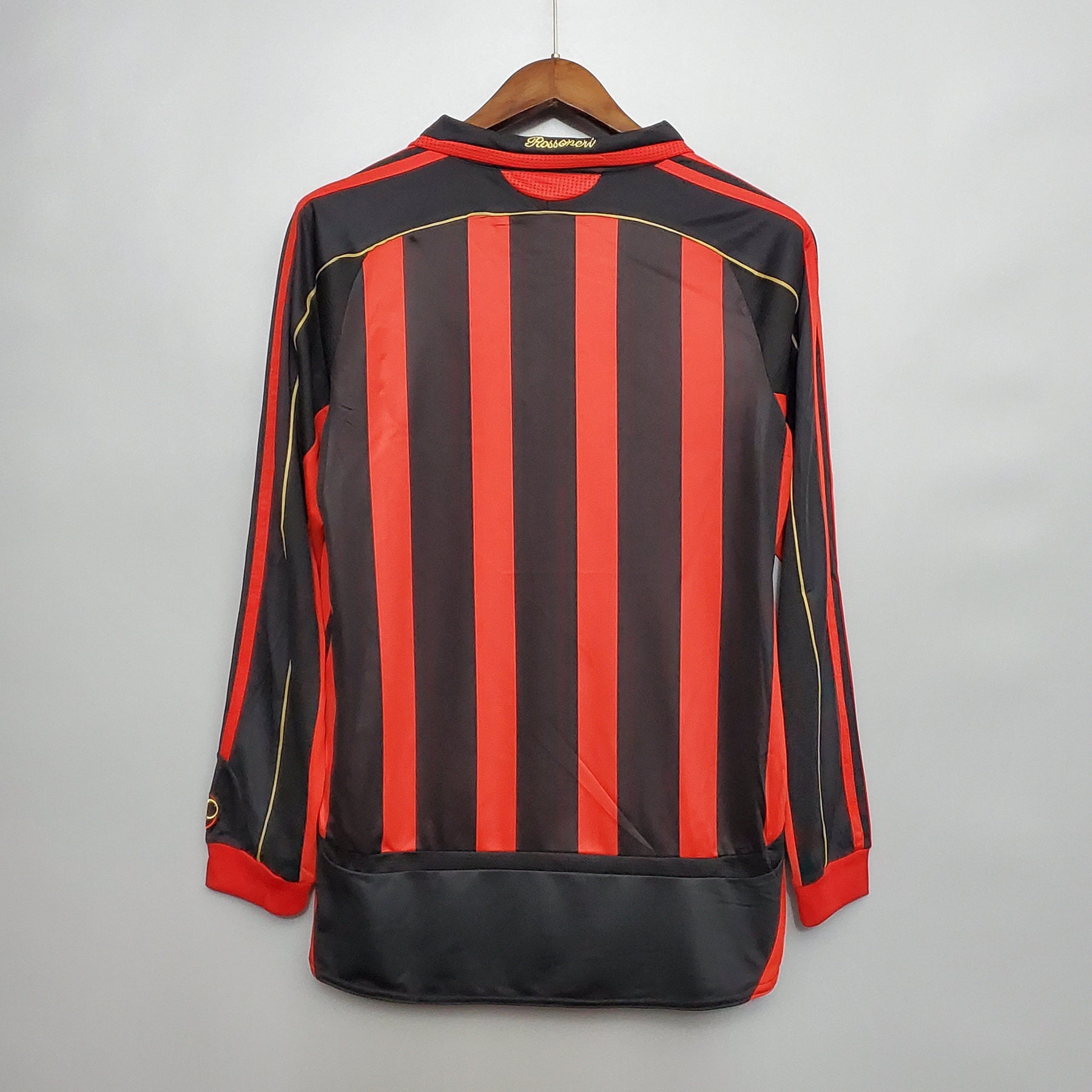 Camisa Manga Longa Milan 06/07 - Preto e Vermelho | Futmantos