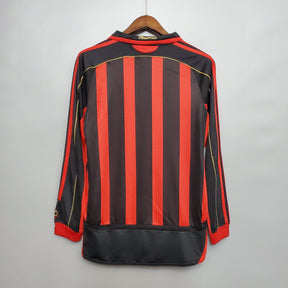 Camisa Manga Longa Milan 06/07 - Preto e Vermelho | Futmantos
