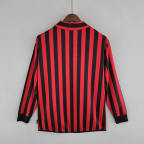 Camisa Manga Longa Milan 1999/2000 - Preto e Vermelho | Futmantos