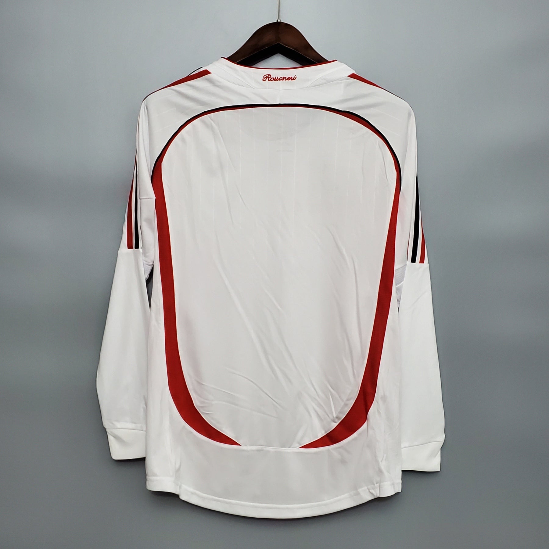 Camisa Manga Longa Milan Champions League 06/07 - Branco | Futmantos