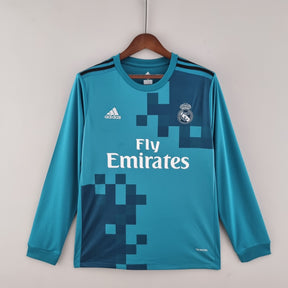 Camisa Manga Longa Real Madrid 17/18 - Azul | Futmantos