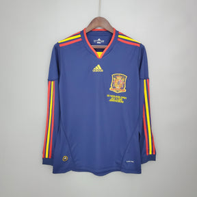 Camisa Manga Longa Seleção Espanha II 2010 - Azul | Futmantos