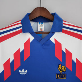 Camisa Manga Longa Seleção França 88/90 - Azul | Futmantos
