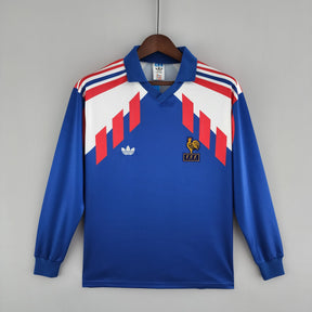 Camisa Manga Longa Seleção França 88/90 - Azul | Futmantos