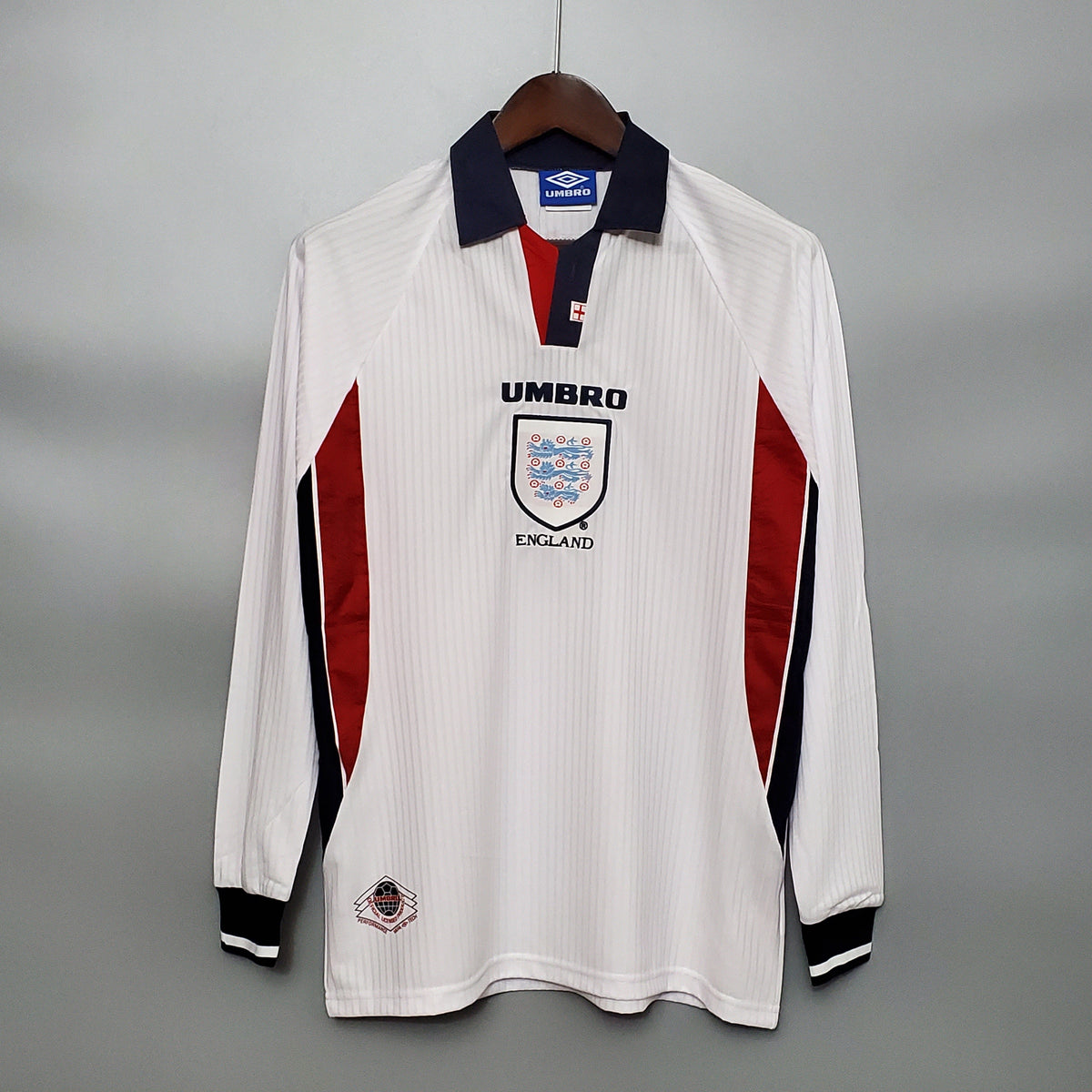 Camisa Manga Longa Seleção Inglaterra 1998 - Branco | Futmantos