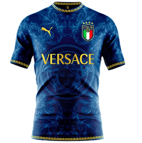 Camisa Seleção Itália x Versace - - Azul