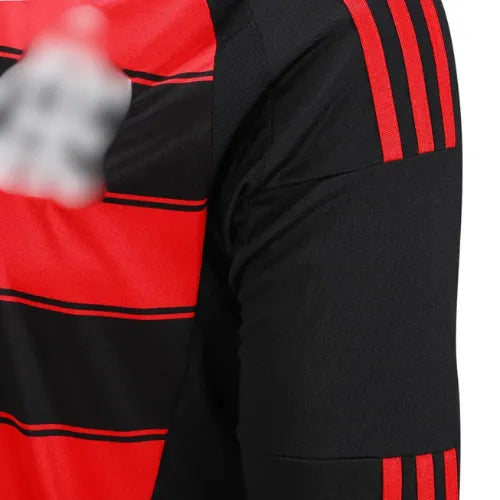 Camisa CRF l 25/26 Manga Longa - Preto e Vermelho | Futmantos