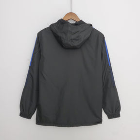 Corta-vento Manchester United 21/22 - Preto e Azul