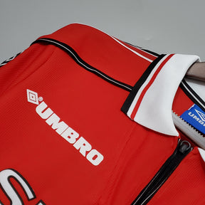 Camisa Manga Longa Manchester United 1998/99 - Vermelho | Futmantos