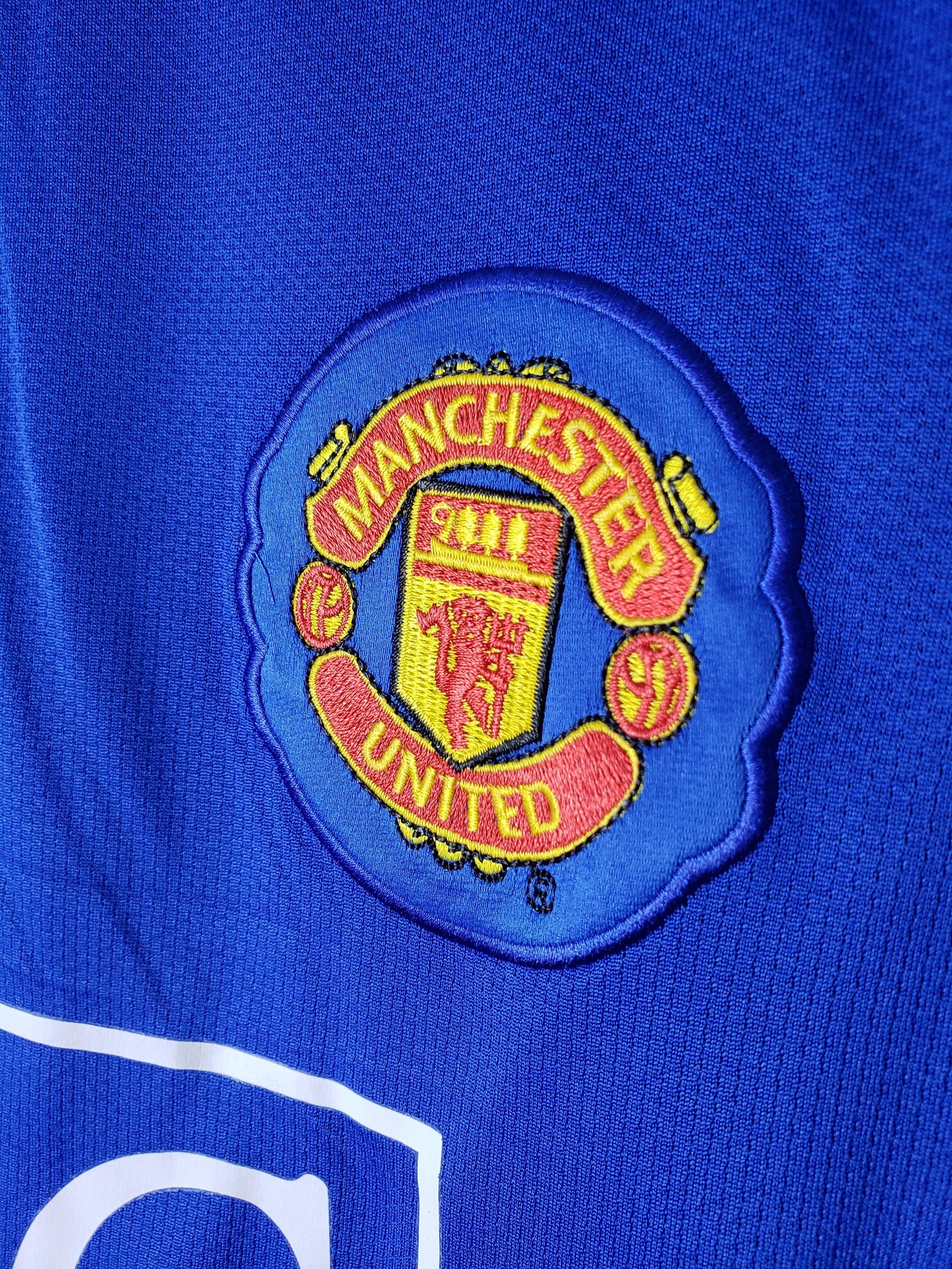 Camisa Manga Longa Manchester United 07/08 - Azul | Futmantos
