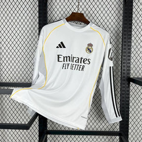 Camisa Real Madrid 25/26 - Manga longa Super Mundial | Futmantos