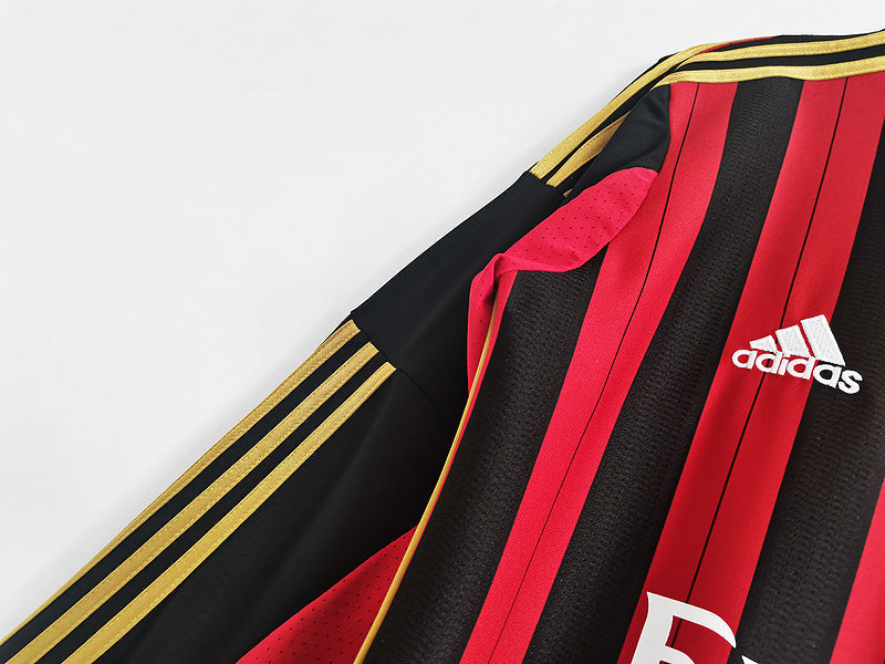 Camisa Milan Retrô Manga Longa 2013/2014 - - Vermelha e Preta | Futmantos