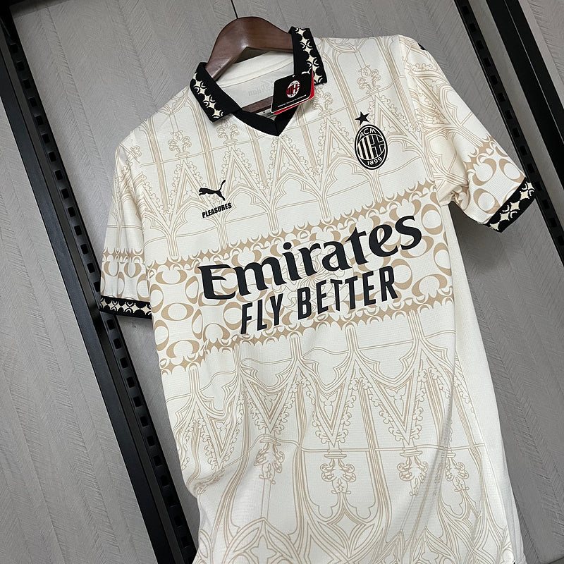 Camisa Milan X Pleasures IV 23/24 - Branco | Futmantos