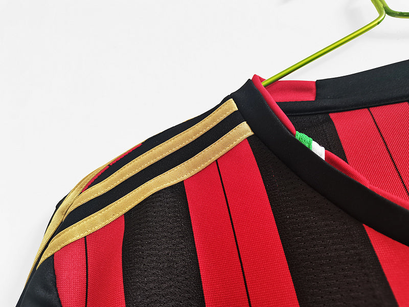 Camisa Milan Retrô Manga Longa 2013/2014 - - Vermelha e Preta | Futmantos