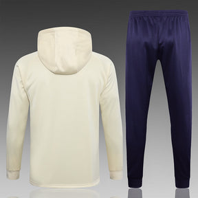 Agasalho de treino Paris Saint Germain PSG 24/25 - Bege com Capuz  | Futmantos