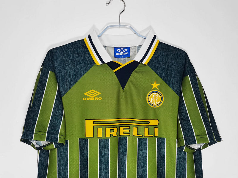 Camisa Inter de Milão Retrô 1995/1996 Cinza/Verde - | Futmantos