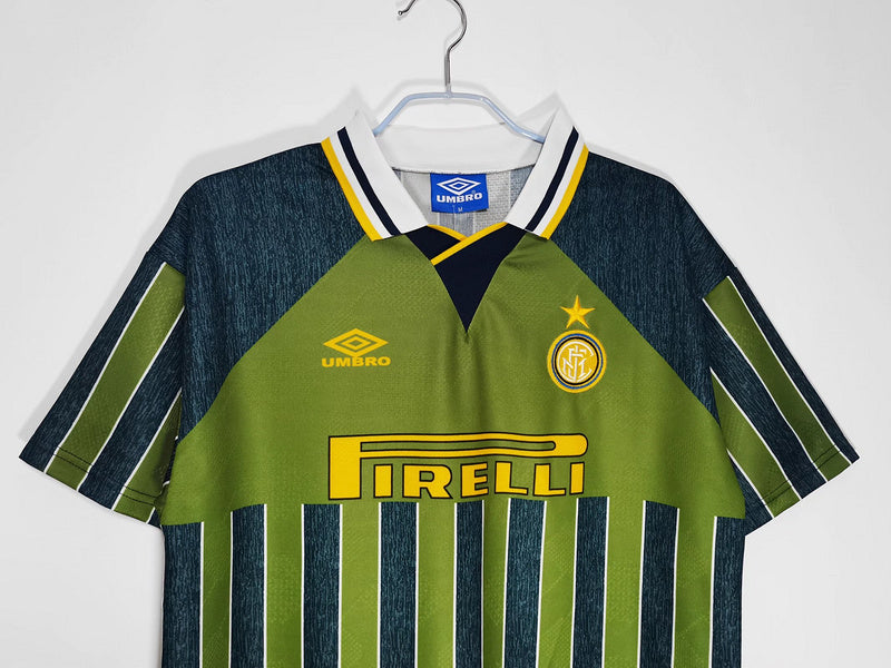 Camisa Inter de Milão Retrô 1995/1996 Cinza/Verde - | Futmantos
