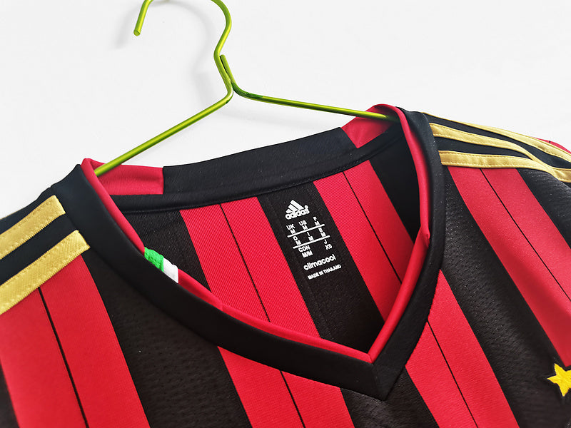 Camisa Milan Retrô Manga Longa 2013/2014 - - Vermelha e Preta | Futmantos