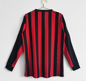 Camisa Milan Retrô Manga Longa 2013/2014 - - Vermelha e Preta | Futmantos