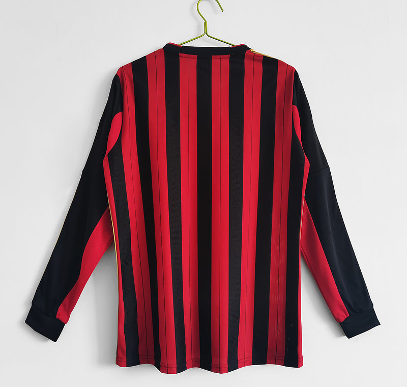 Camisa Milan Retrô Manga Longa 2013/2014 - - Vermelha e Preta | Futmantos