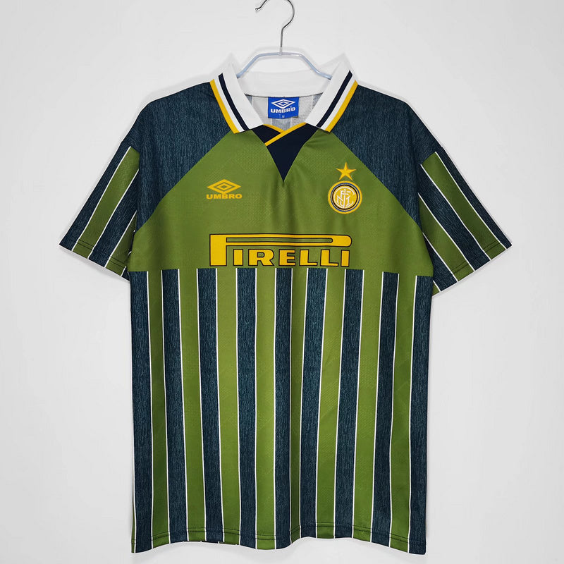 Camisa Inter de Milão Retrô 1995/1996 Cinza/Verde - | Futmantos