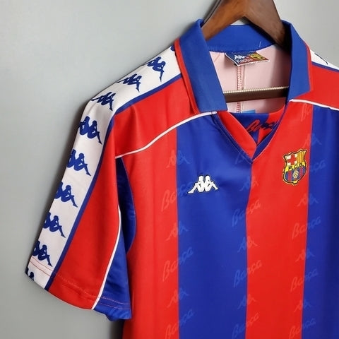 Camisa Barcelona Retrô 1992/1995 Azul e Vermelha - | Futmantos