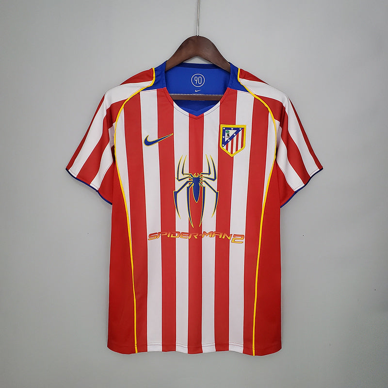 Camisa Atlético de Madrid Retrô 2004/2005 Vermelha e Branca - | Futmantos