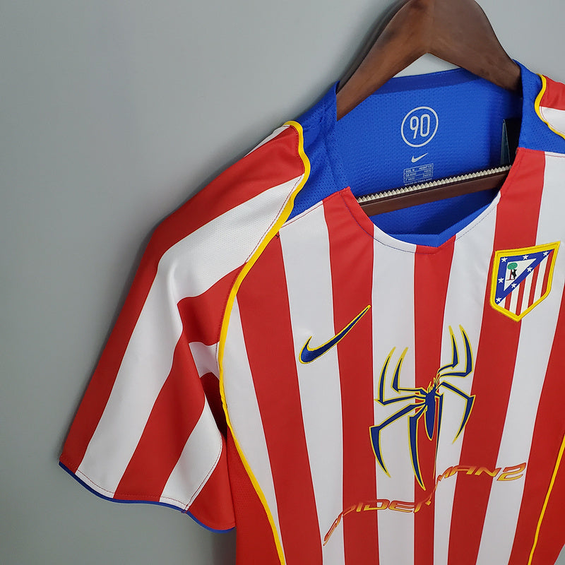 Camisa Atlético de Madrid Retrô 2004/2005 Vermelha e Branca - | Futmantos