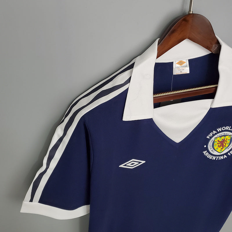 Camisa Escócia Retrô 1978 Azul - | Futmantos