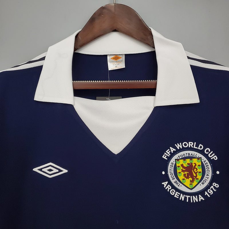 Camisa Escócia Retrô 1978 Azul - | Futmantos