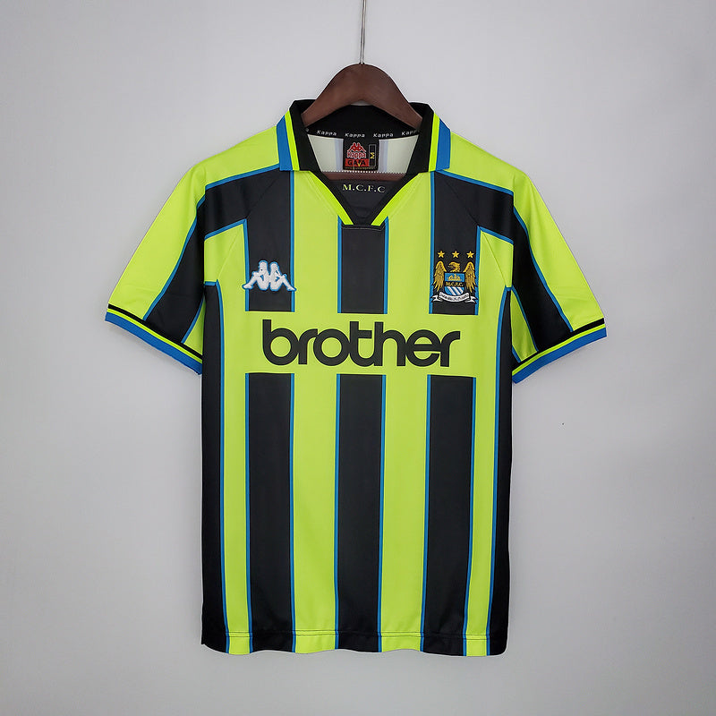 Camisa Manchester City Retrô 1998/1999 Amarela e Preta -  | Futmantos