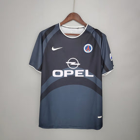 Camisa PSG Retrô 2001/2002 Cinza e Preta - | Futmantos