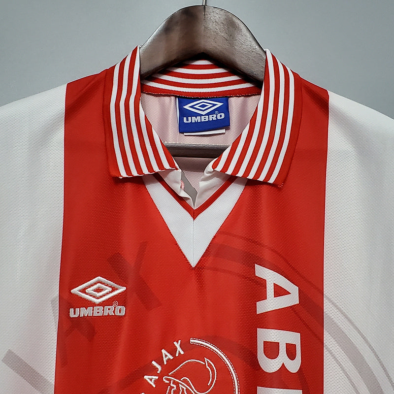 Camisa Ajax Retrô 1995/1996 Vermelha e Branca - | Futmantos