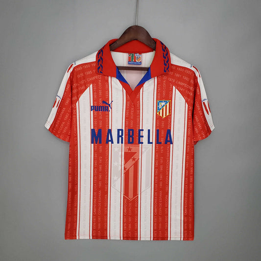 Camisa Atlético de Madrid Retrô 1995/1996 Branca e Vermelha - | Futmantos