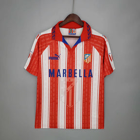 Camisa Atlético de Madrid Retrô 1995/1996 Branca e Vermelha - | Futmantos