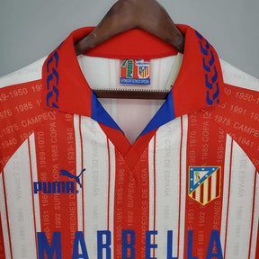 Camisa Atlético de Madrid Retrô 1995/1996 Branca e Vermelha - | Futmantos
