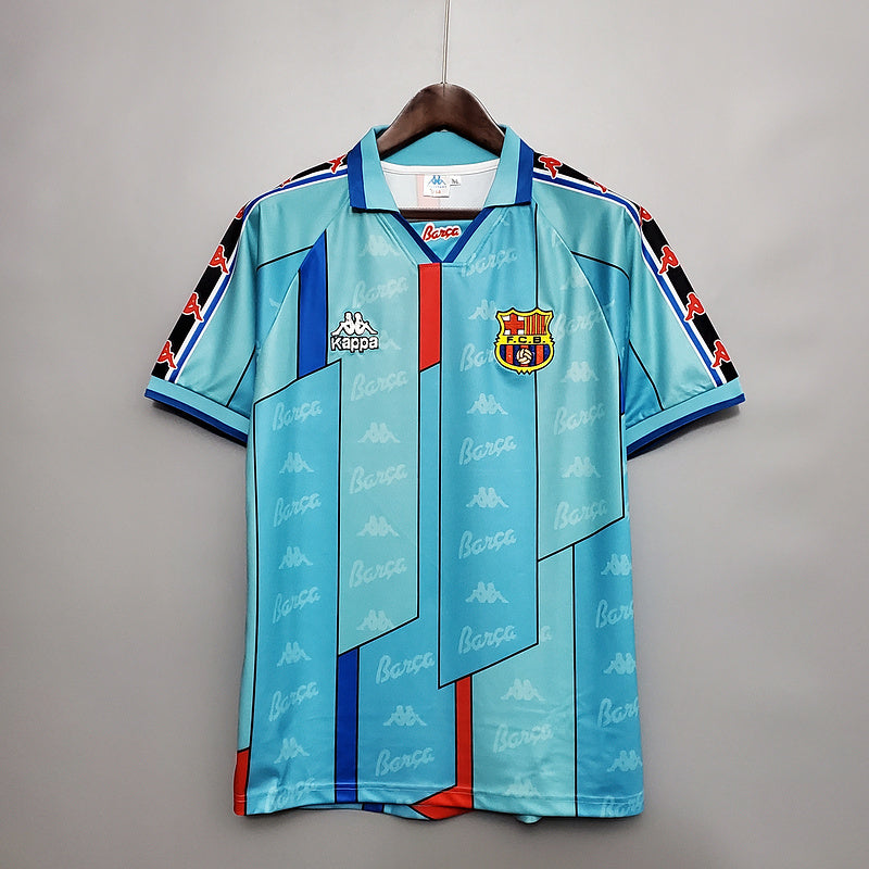 Camisa Barcelona Retrô 1996/1997 Azul Clara - | Futmantos