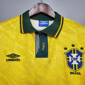 Camisa Seleção Brasileira Retrô 1991/1993 Amarela - | Futmantos