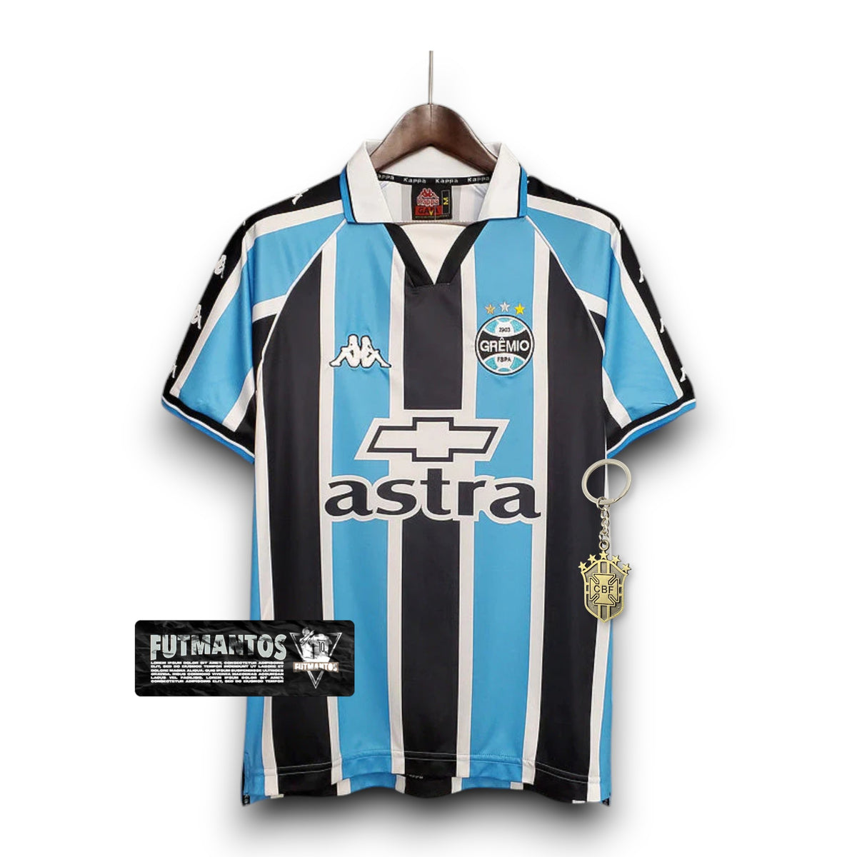 Camisa Grêmio Retrô 2000 Azul e Preta - | Futmantos