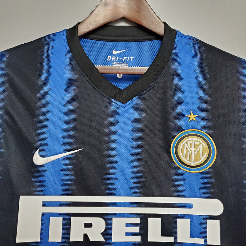 Camisa Inter de Milão Retrô 2010/2011 Azul e Preta  | Futmantos