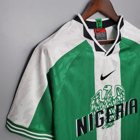 Camisa Nigéria Retrô 1996 Verde e Branca - | Futmantos