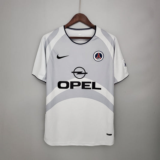 Camisa PSG Retrô 2001/2002 Branca e Cinza - | Futmantos