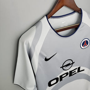 Camisa PSG Retrô 2001/2002 Branca e Cinza - | Futmantos