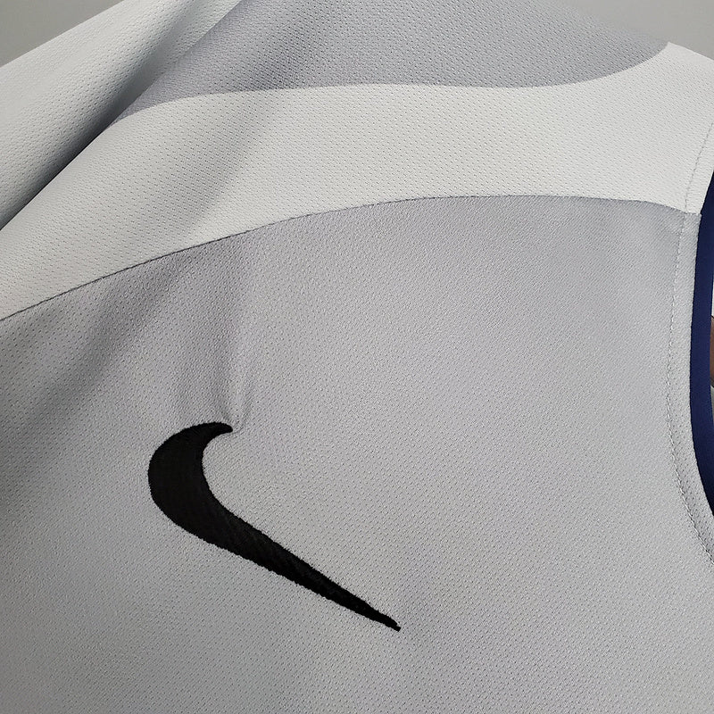 Camisa PSG Retrô 2001/2002 Branca e Cinza - | Futmantos