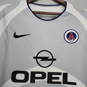 Camisa PSG Retrô 2001/2002 Branca e Cinza - | Futmantos