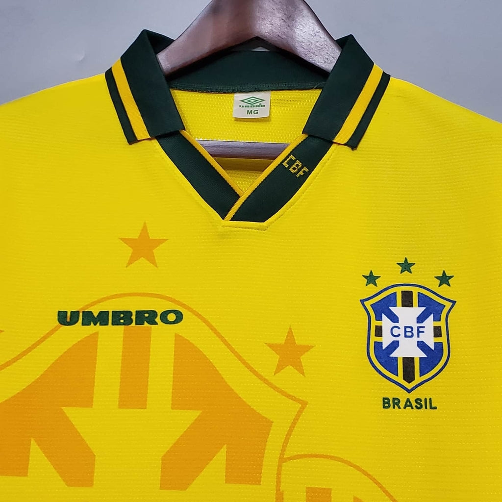 Camisa Seleção Brasileira Retrô 1993/1994 Amarela - | Futmantos