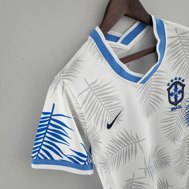 Camisa Feminina Seleção Brasil - Branca - Conceito Floresta Amazônica