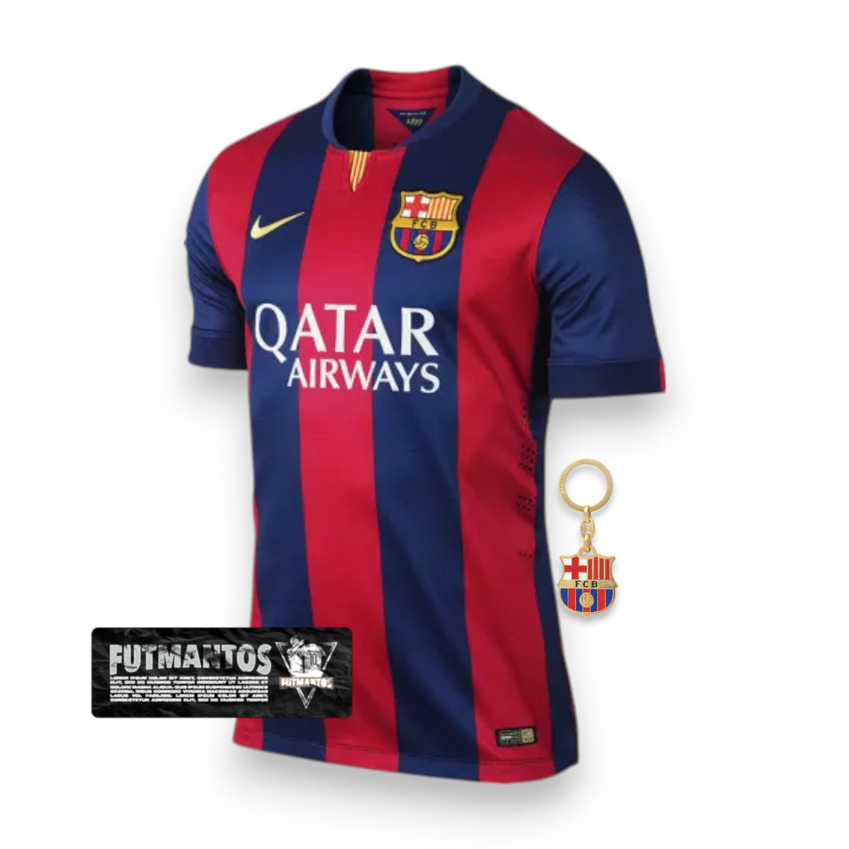 Camisa Barcelona Retrô 2014/2015 Azul e Grená - | Futmantos