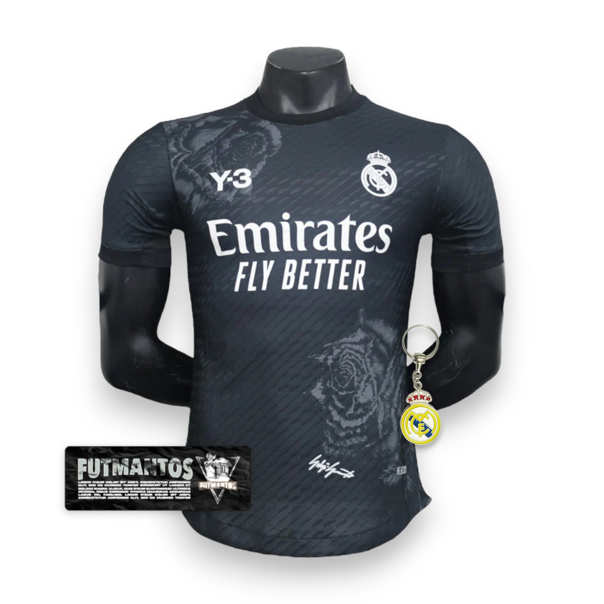 Camisa Real Madrid y3 preta 24/25 - Jogador  | Futmantos